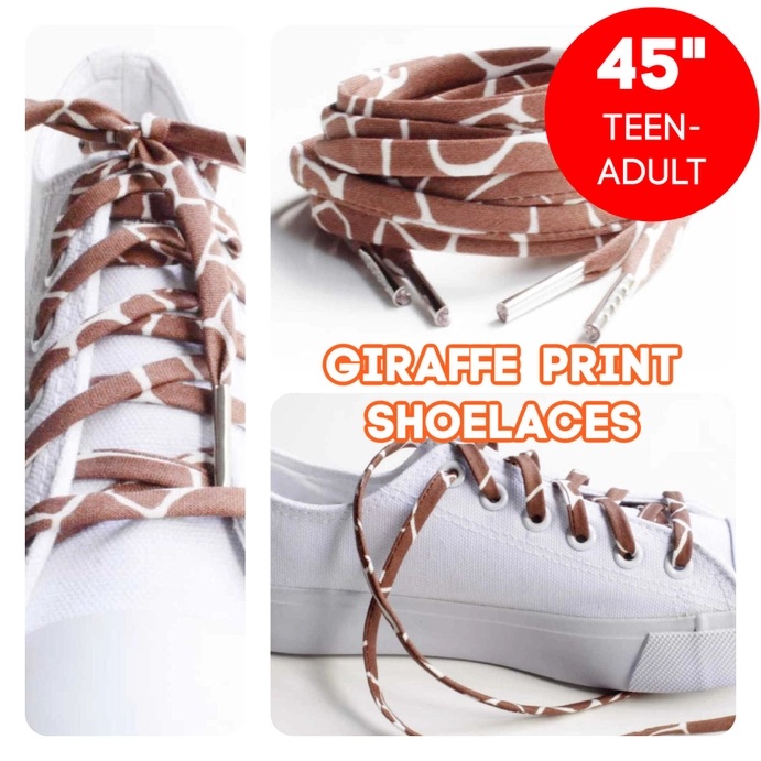 Giraffe Print Shoelaces - Animal Print - Image 4