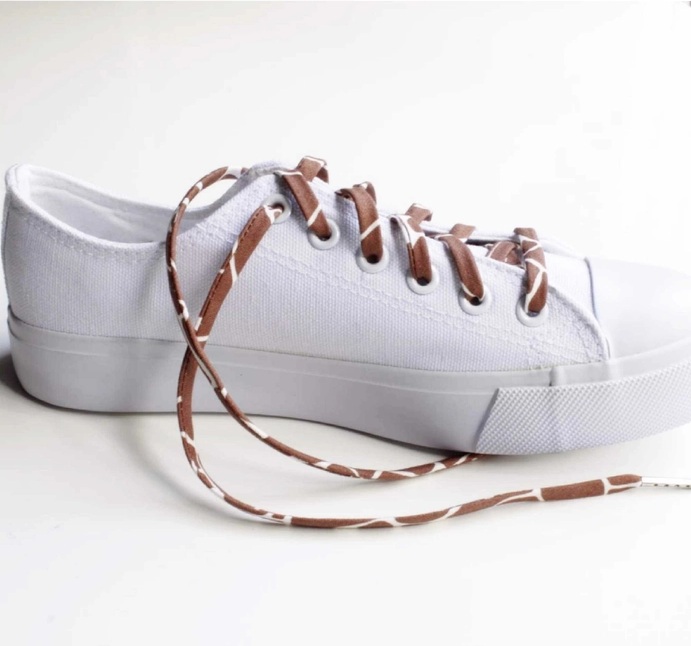 Giraffe Print Shoelaces - Animal Print - Image 2