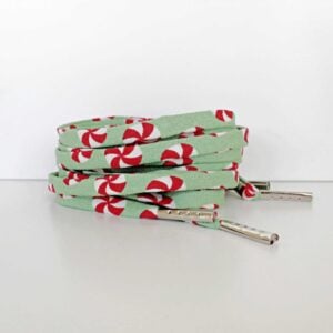 Holiday Shoelaces. Tiny Peppermint Patties. Shoestrings.